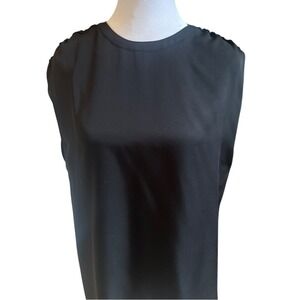 Theory Sleeveless‎ Silk Blouse Black Women's Size Small